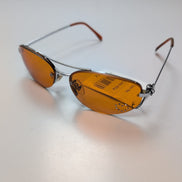 Lunettes de soleil Y2K Aesthetic Cœur Strass Teintées Orange Ambre