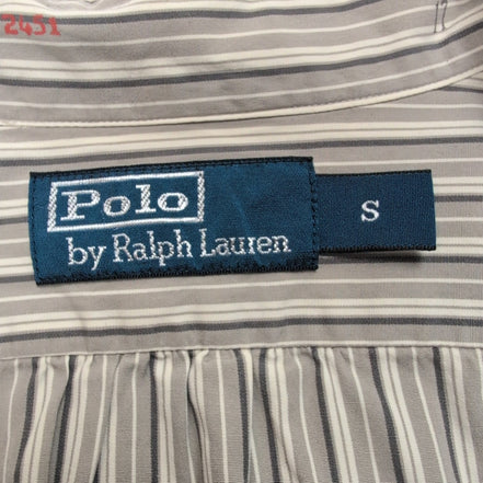 Chemise Polo Ralph Lauren S Vintage Marron Rayures Logo RPL Rare Coton