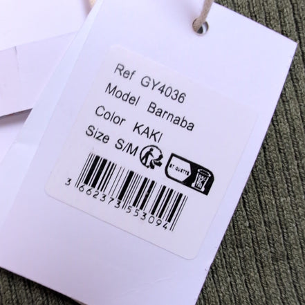 Robe Emilie.K Barnaba S/M Vert Kaki Manches Longues Neuve Étiquette