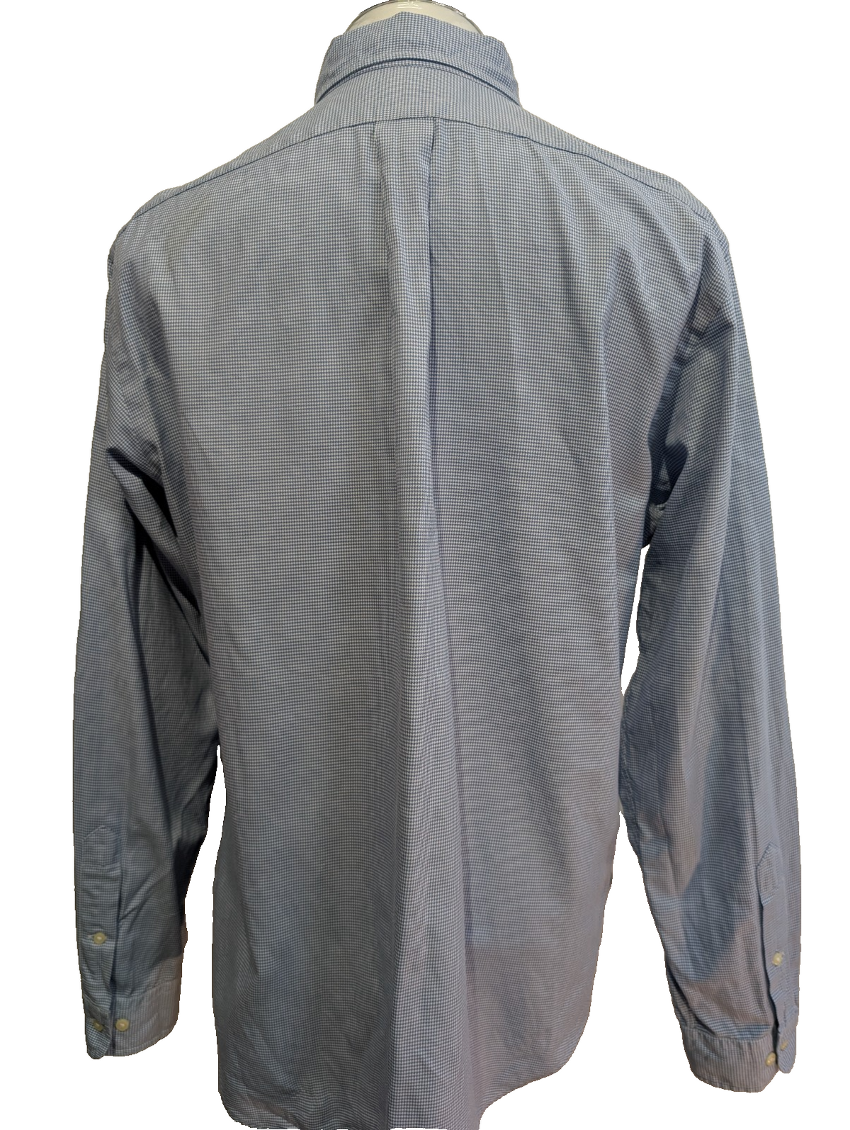 Chemise Polo Ralph Lauren Shirt L Classic Fit Pied-de-poule Bleu Button Down