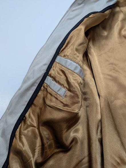 Blouson Billabong Homme L Crème Veste Harrington Coton Vintage Logo Brodé Dos