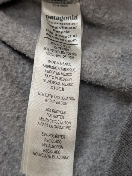 Sweat Patagonia Gris Col Rond Imprimé Bordeaux M