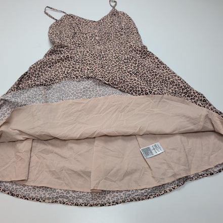 Robe GAP XS Rose Motif Cœurs Bretelles Réglables Viscose Doublée