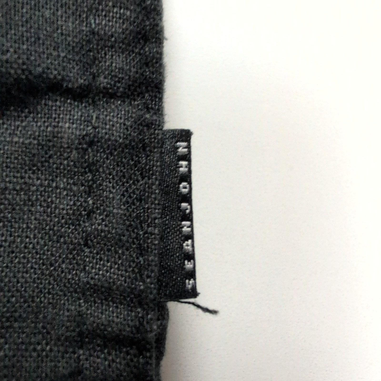 Chemise Sean John M Noire Lin Coton 2 Poches Manches Courtes