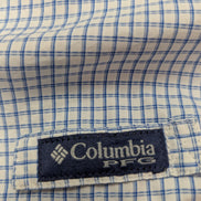 Chemise Columbia PFG bleu et blanche à carreaux taille L #286msch