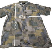 Chemise soie hawaïenne Perry Richards manches courtes taille M