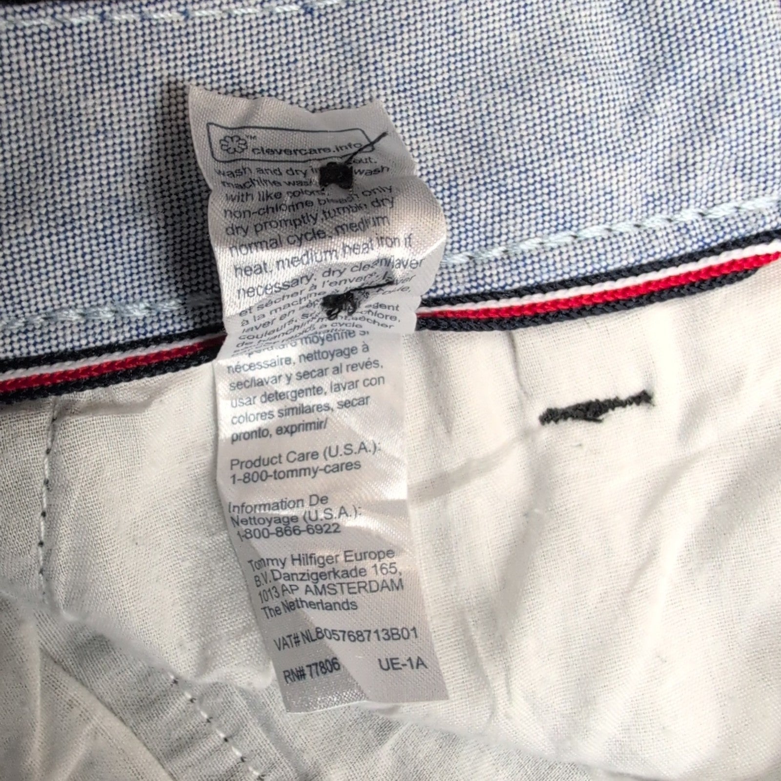 Pantalon chino Tommy Hilfiger stretch noir taille W34xL32 FR44 #49ct