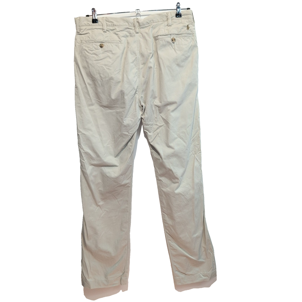 Pantalon Chino Polo Ralph Lauren W36 L36 Crème Logo Brodé Coton