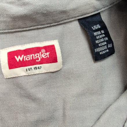 Chemise Wrangler Grise Manches Courtes 2 Poches Taille L