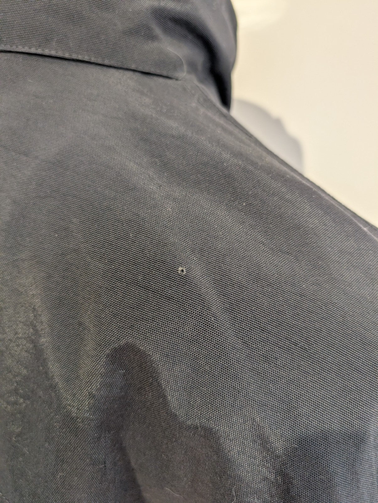REEBOK Manteau Blouson Vintage Matelassé Noir Gris Capuche Col Taille L | 310BSR