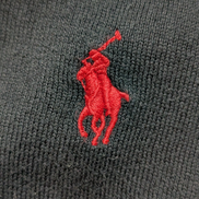 Pull Polo Ralph Lauren Noir Logo Rouge - 100% Coton Pima - Taille XXL