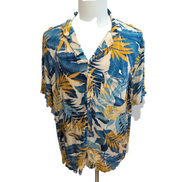 Chemise Hawaïenne Manches Courtes Old Navy Viscose Feuillage XL