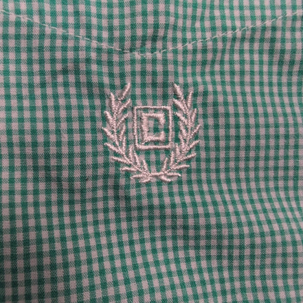 Chemise CHAPS verte à carreaux manches courtes taille L #1e