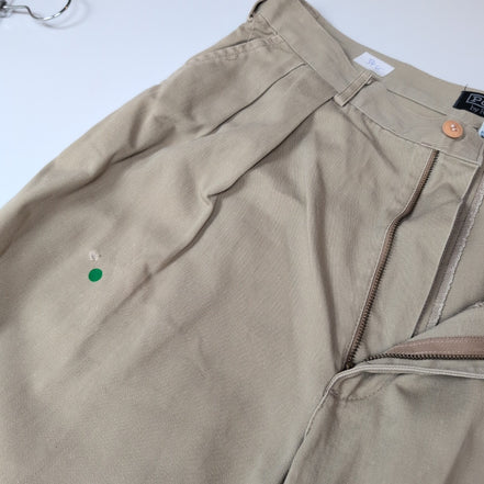 Pantalon Chino Polo Ralph Lauren W33 L34 Crème À Pinces 100% Coton