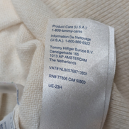 Pull Tommy Hilfiger Homme Col Montant Blanc Cassé - Coton Pima & Cachemire - M