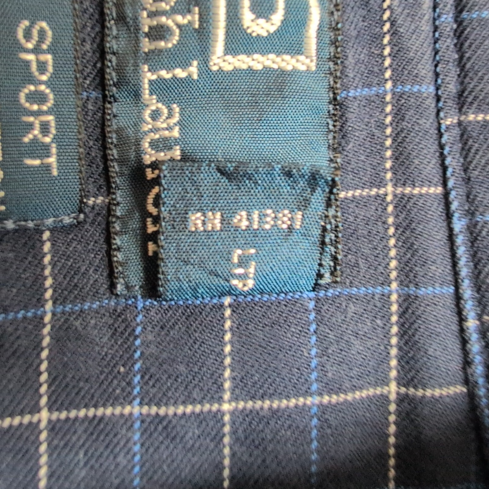 Chemise Ralph Lauren M Bleu Marine Carreaux Manches Longues