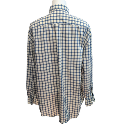 Chemise Nautica XXL Beige Carreaux 100% Coton Made in Mauritius
