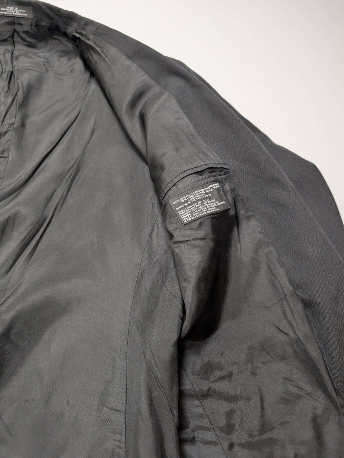 Veste Blazer homme noir mélange laine taille L épaulettes