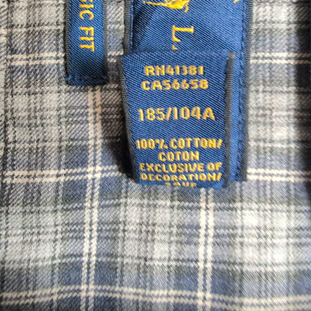 Chemise Ralph Lauren XL Gris Carreaux Classic Fit Logo Noir Button Down Shirt