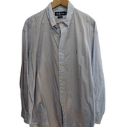 Chemise Ralph Lauren bleue petits carreaux logo marine taille XL #2444