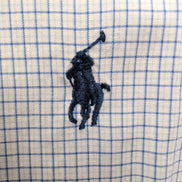 Chemise Ralph Lauren Yarmouth XL Bleu Carreaux Made in Hong Kong Logo Marine