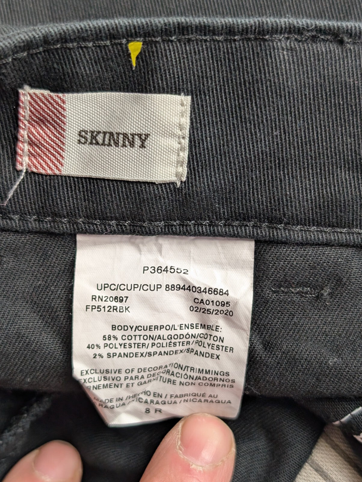 Pantalon Dickies noir femme skinny taille W32 Excellent état