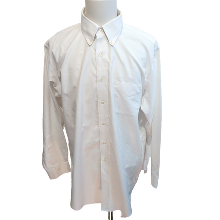 Chemise Brooks Brothers 17.5 XXL 3XL Blanc Supima Coton Poche USA
