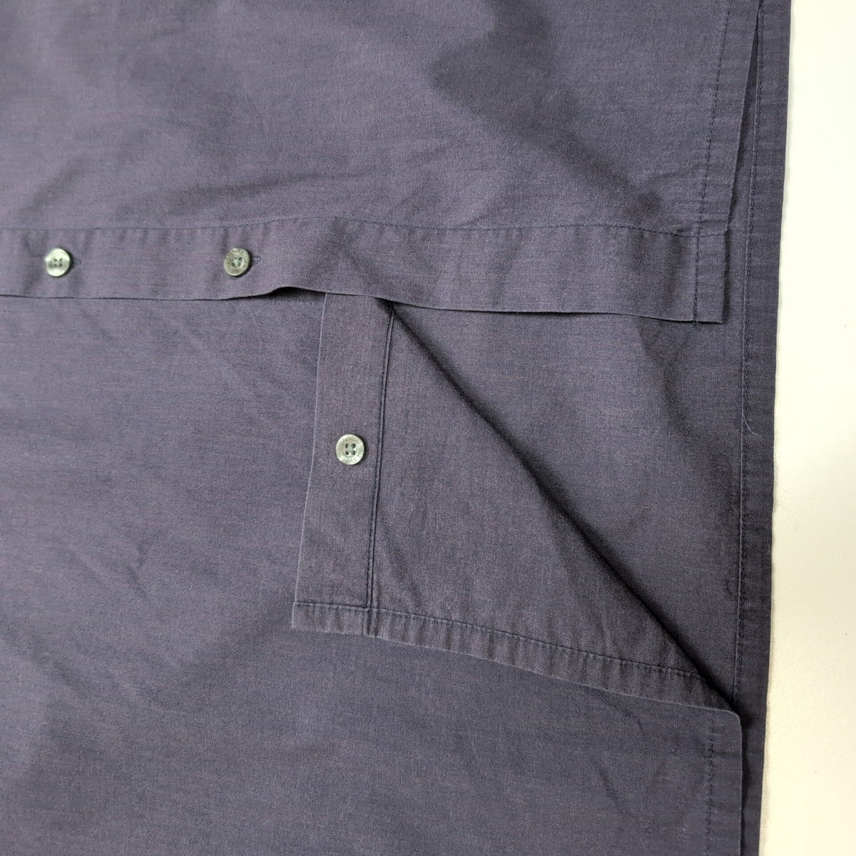 Chemise YVES SAINT LAURENT XL Bleu Marine Unie Logo Brodé Manches Courtes