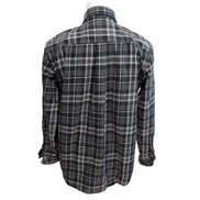 Chemise Carhartt M Flanelle Verte Grise Carreaux 100% Coton 2 Poches