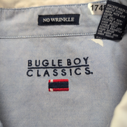 Chemise Bugle Boy Classics XL Rayures Rouge Bleu 100% Coton Vintage
