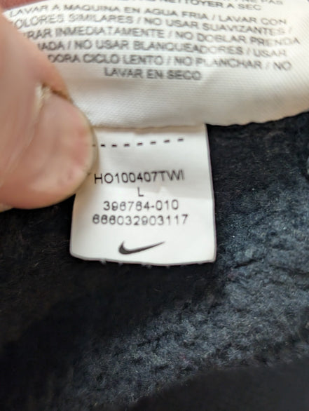 Sweat Nike Col Zippé Noir Logo Brodé Poche Kangourou - Taille L (M)