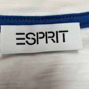 Haut Esprit Femme L Blanc Rayures Bleu Rouge 100% Coton Neuf Étiquette