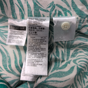 Chemise Levis Hawaïenne L Vert Blanc Feuillage Manches Courtes