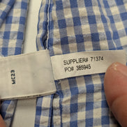 Chemise Polo Ralph Lauren Shirt M Custom Fit Bleu Blanc Gaufrée Sans Logo Button