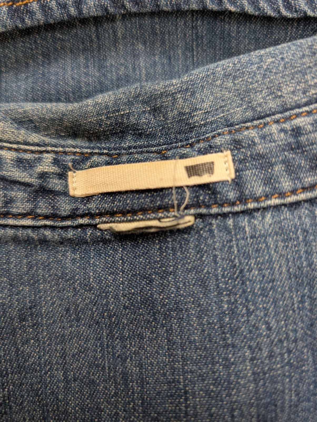 Chemise LEVI'S Femme Western Jean Denim Bleu Manches Longues - Taille L