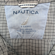 Chemise Nautica Technique XL Noir Blanc Carreaux 100% Coton manches longues