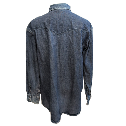 Chemise Carhartt 2XL Western Denim Épais Bleu Pression Vintage