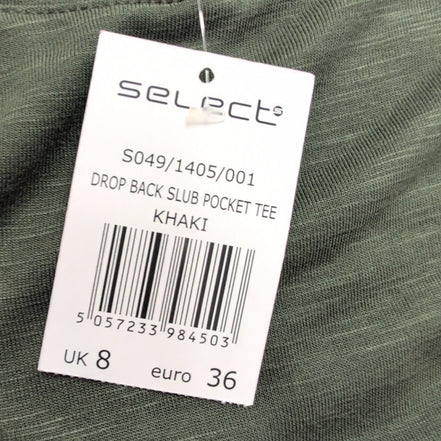 Haut Femme Select Essentials Taille 36 Kaki 100% Viscose Poche Neuf