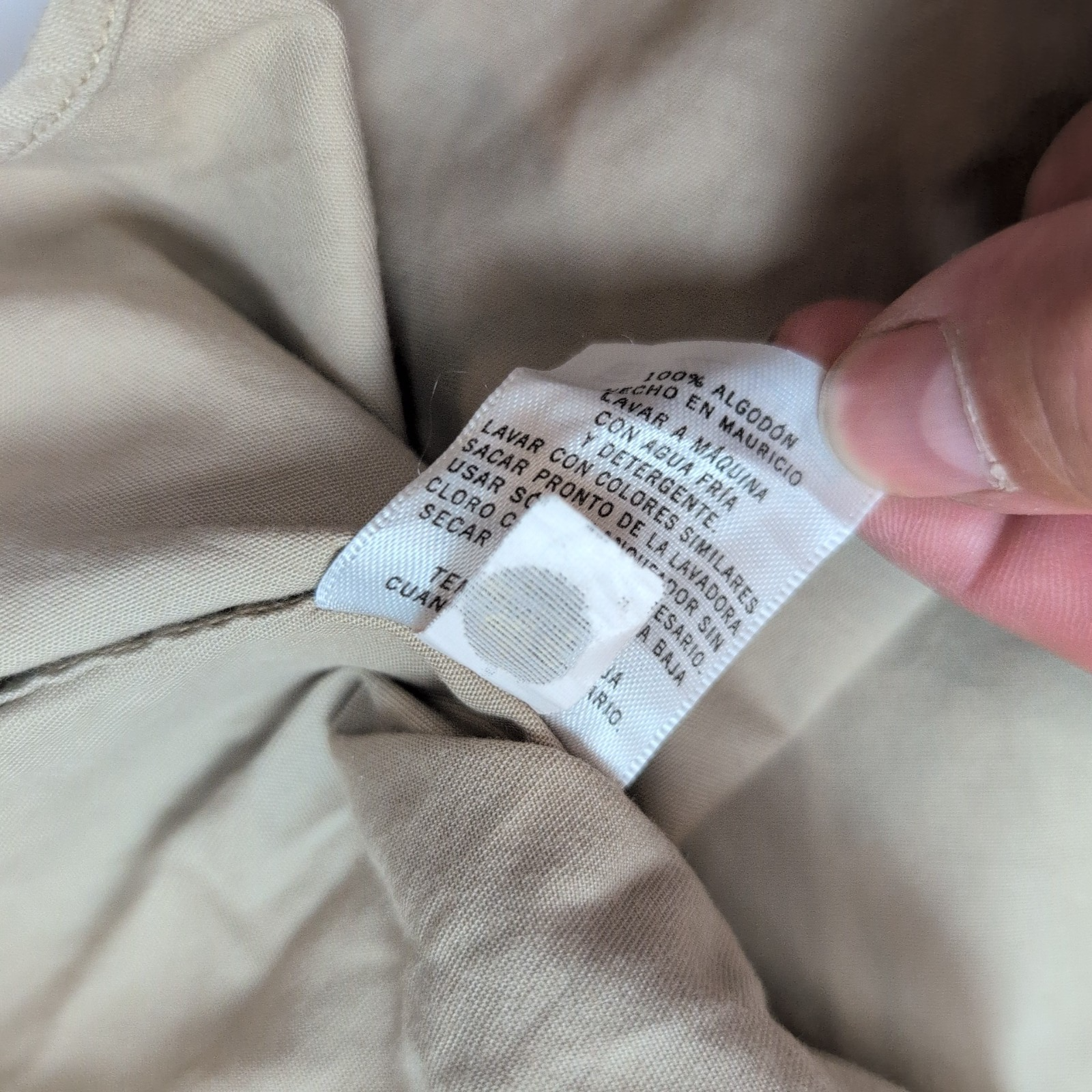 Chemise Nautica XL Voyage Marron 100% Coton Une Poche Logo Brodé