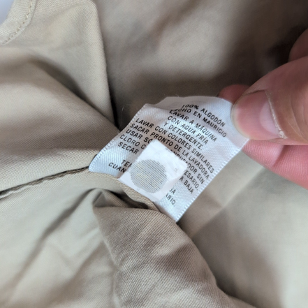 Chemise Nautica XL Voyage Marron 100% Coton Une Poche Logo Brodé