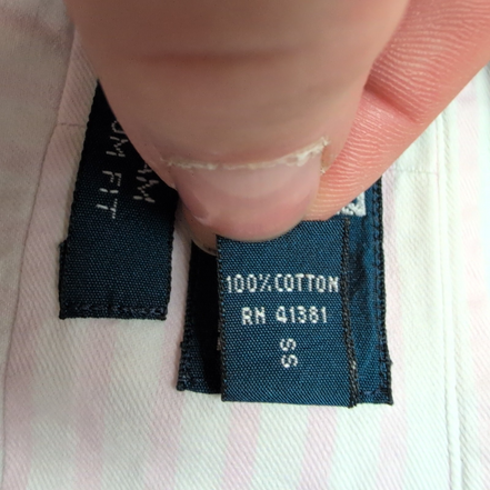 Chemise Polo Ralph Lauren Curham Custom Fit L XL Rayures Rose