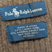 Écharpe Polo Ralph Lauren Marron Côtelée Laine d'Agneau & Angora