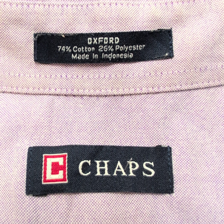Chemise Chaps Coton Oxford lilas manches longues 1 poche M L