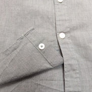 Chemise Express kaki unie S manches courtes coton 2 poches boutonnées
