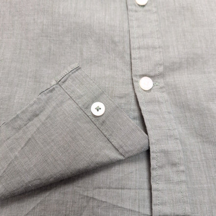 Chemise Express kaki unie S manches courtes coton 2 poches boutonnées