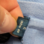T-shirt Polo Ralph Lauren XL bleu ciel col V coton épais logo brodé