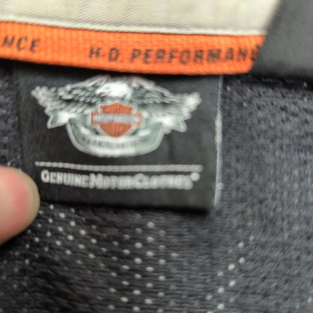 Chemise Harley Davidson 2XL Grise Manches courtes Ventilée Tête de Mort 2 Poches