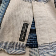 EDDIE BAUER Flanelle Bleu Blanc M Comme Neuve TACHE MINIME Coton Épais | 327S