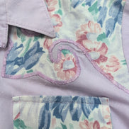 Chemise Western Vintage Lilas Florale Boutons Pression Manches Longues M/L