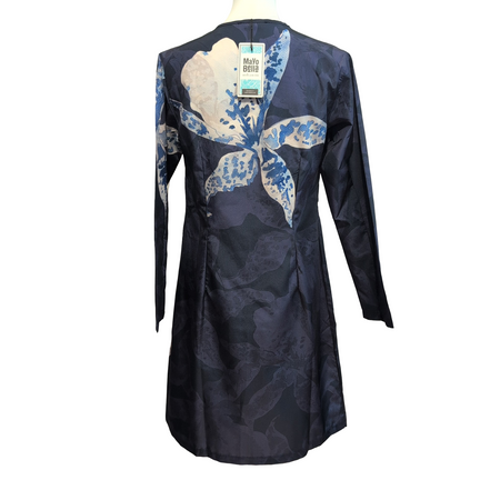 Robe de bain Mayo Bella Modest Swimwear T. S Bleu Marine Fleur NEUVE